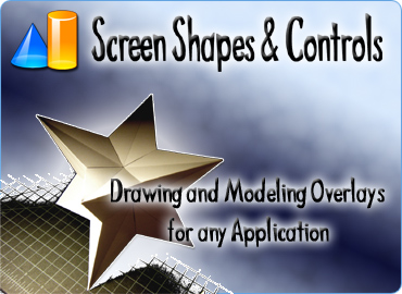 Screen Shapes and Controls - Drawing and modeling overlays for any application.