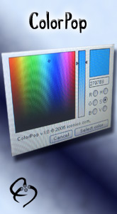 The professional pop-up color picker control for use on your webpages. Screen Shot