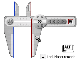 Screen Calipers rotated for angled measurement