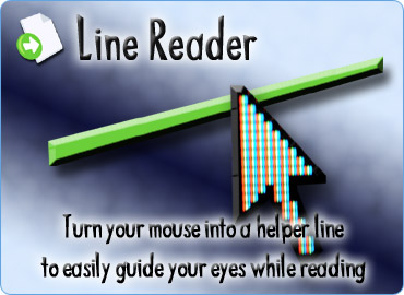 Line Reader - Turn your mouse into a helper line, to easily guide your eyes while reading long documents.