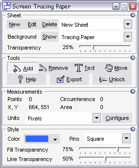 Screen Tracing Paper Screenshot
