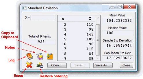 Standard Deviation Window