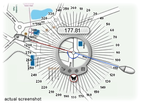 Screen Protractor measuring an angle